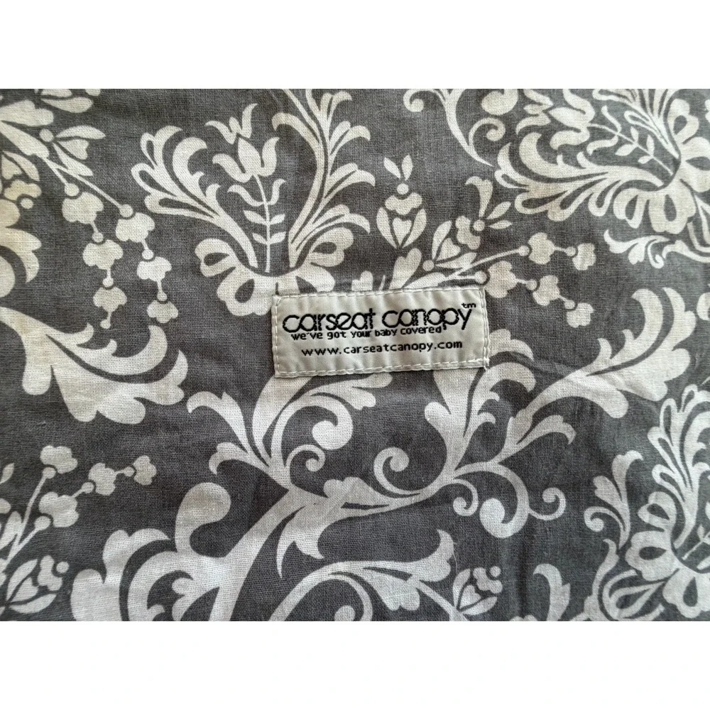 Carseat Canopy Carseat Cover for BABY‎ Lavender Purple Grey Floral SUPER SOFT